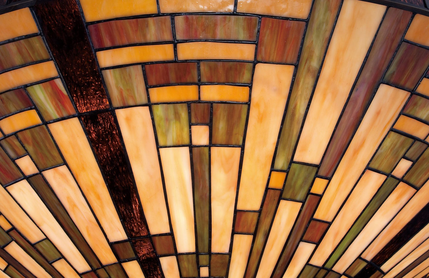 Stephen 40" Wide Vintage Bronze Mission Glass Pendant