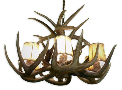 24" Wide Natural Brown 6-Light Chandelier