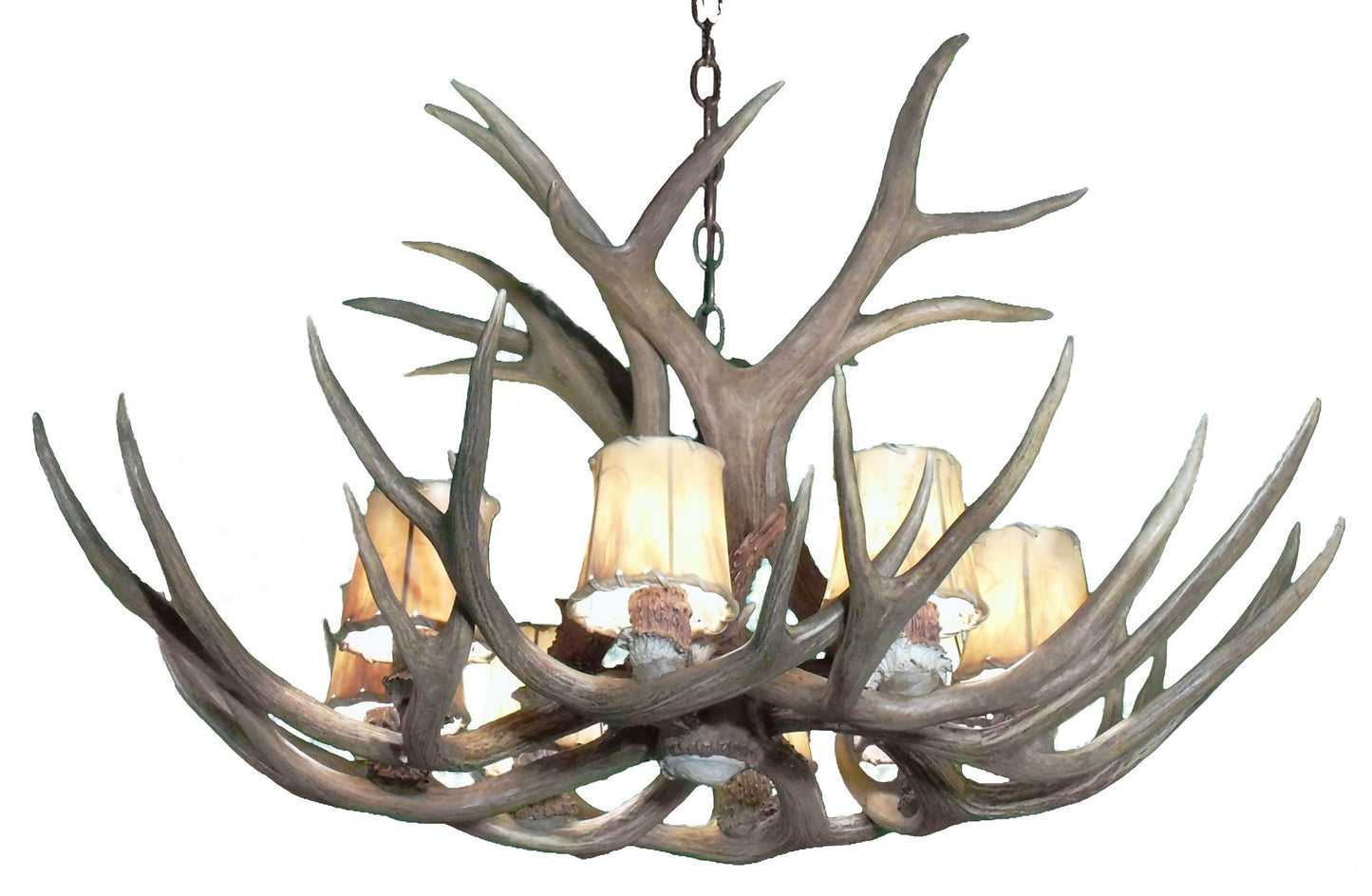 29" Wide Natural Brown 6-Light Chandelier