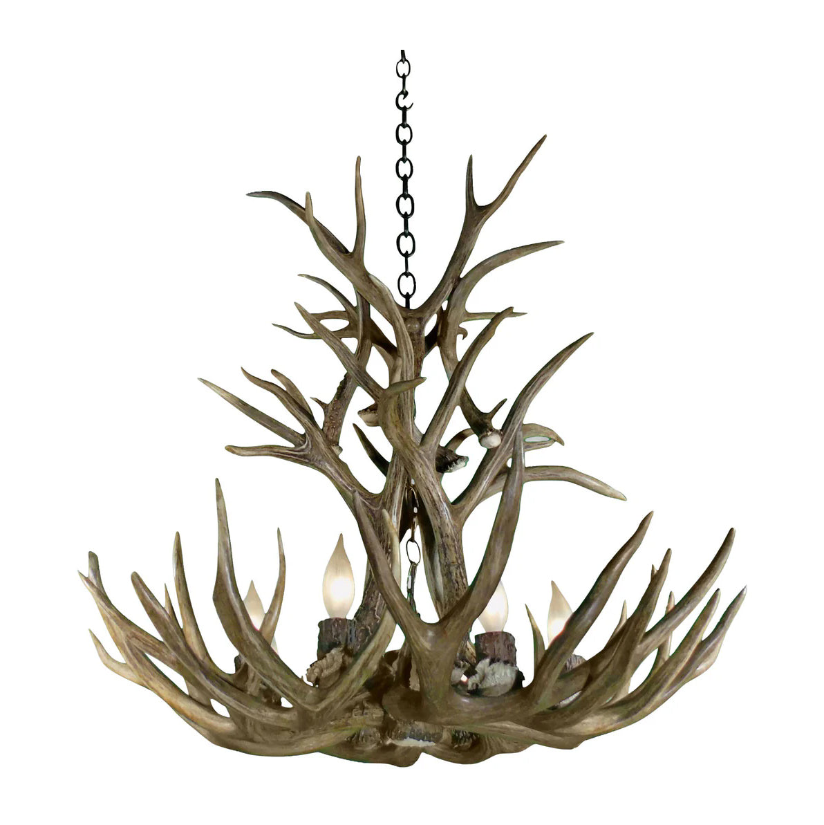 29" Wide Natural Brown 9-Light Chandelier