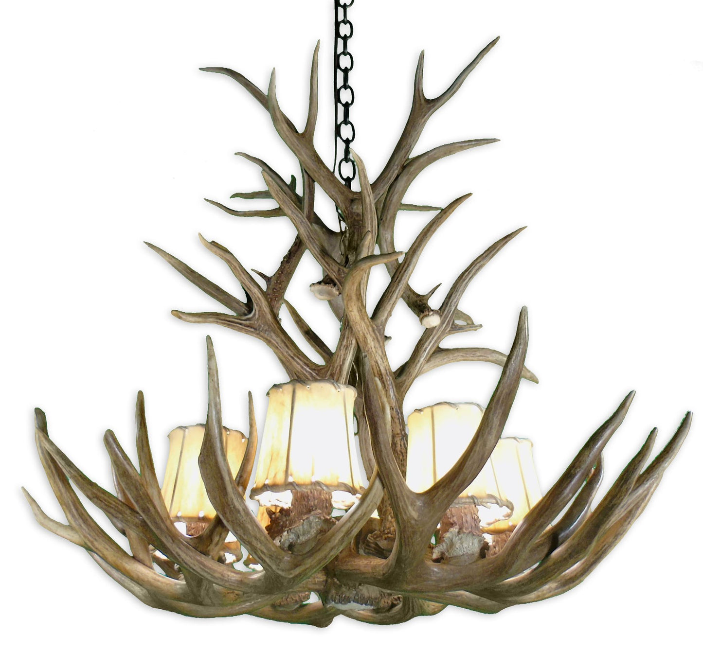 29" Wide Natural Brown 9-Light Chandelier