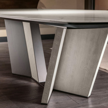 Contemporary Rectangular Calacatta Dining Table