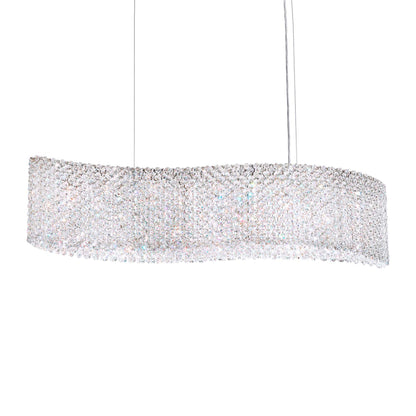 Refrax 8"H x 32"W 13-Light Crystal Pendant in Polished Stainless