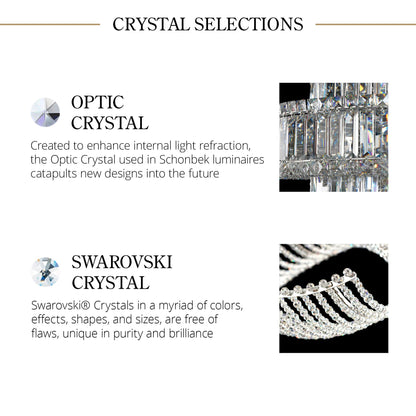 Refrax 8"H x 32"W 13-Light Crystal Pendant in Polished Stainless