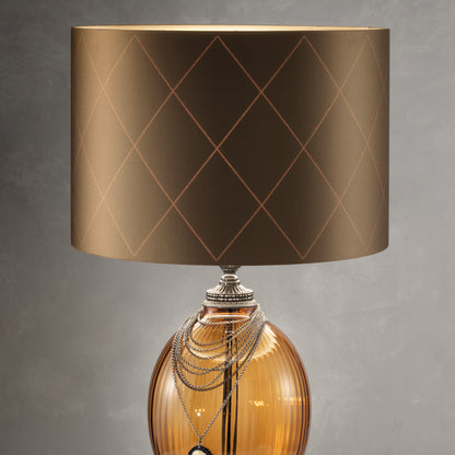 Regency Style Amber Glass Table Lamp