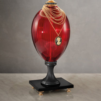 Regency Style Ruby Glass Table Lamp