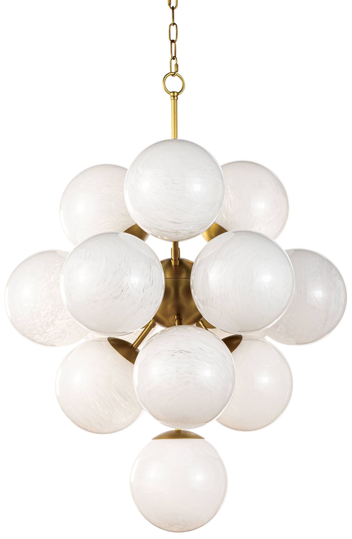 Regina Andrew La Dame Chandelier (Swirl Glass Natural Brass) 41 Height