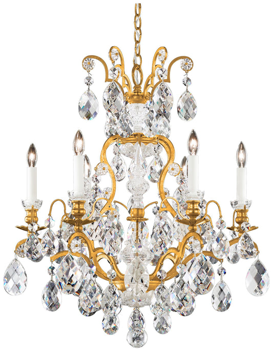 Renaissance 27"H x 23.5"W 7-Light Crystal Chandelier in Heirloom