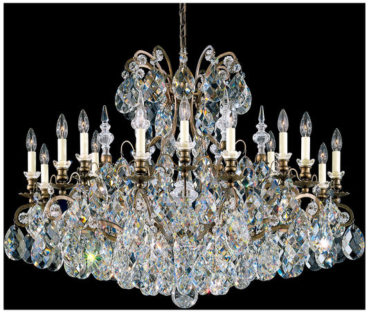 Renaissance 28"H x 40"W 19-Light Crystal Chandelier in Heirloom B