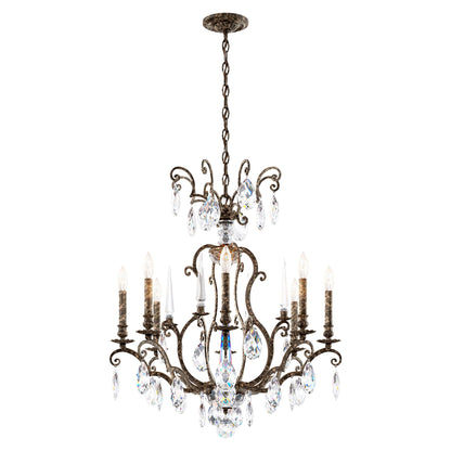 Renaissance Nouveau 31"H x 32"W 8-Lt Crystal Chandelier in Heirlo