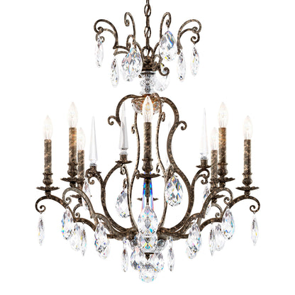 Renaissance Nouveau 31"H x 32"W 8-Lt Crystal Chandelier in Heirlo