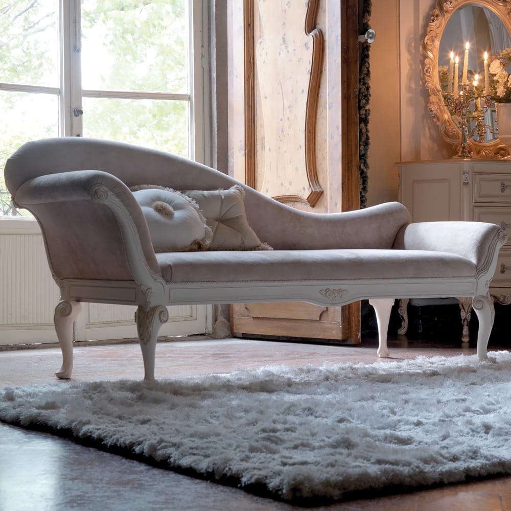 Reproduction Designer High Back Italian Chaise Longue