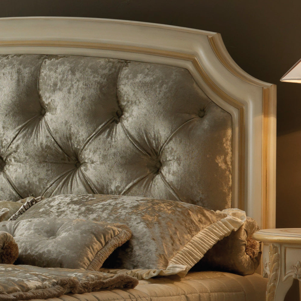 Reproduction Italian Button Upholstered Bed