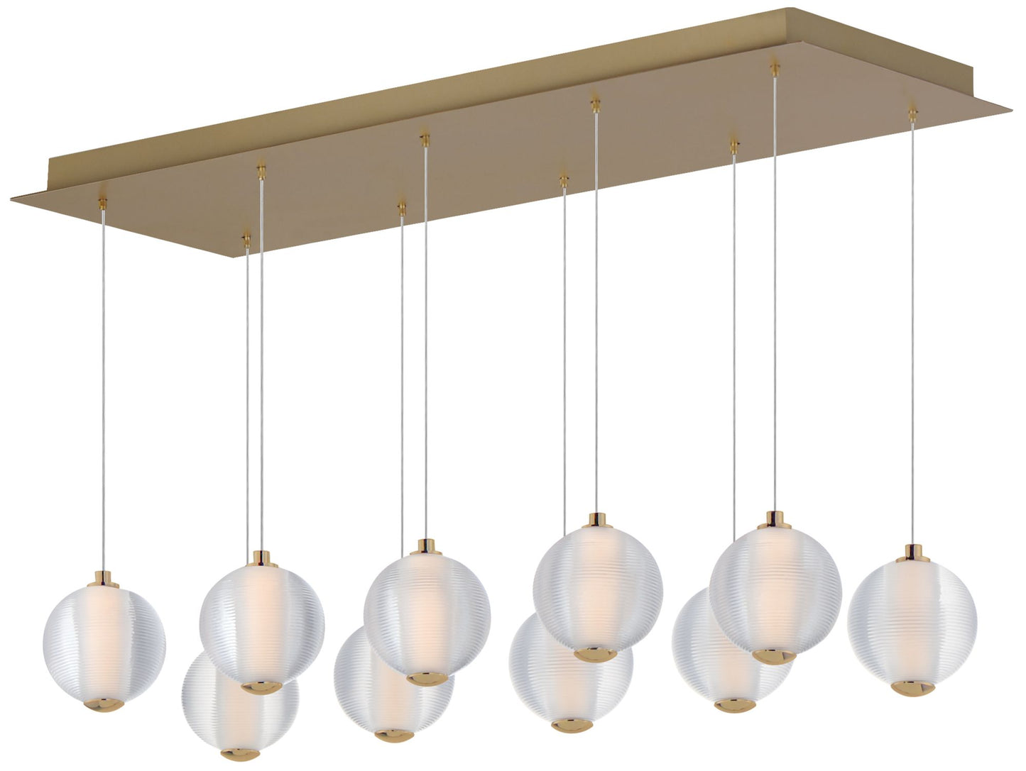 Rhythm 10-Light LED Pendant Gold