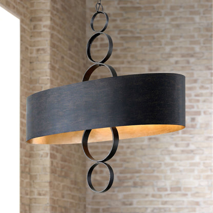 Rivington 50" Wide Charred Copper Island Pendant Light