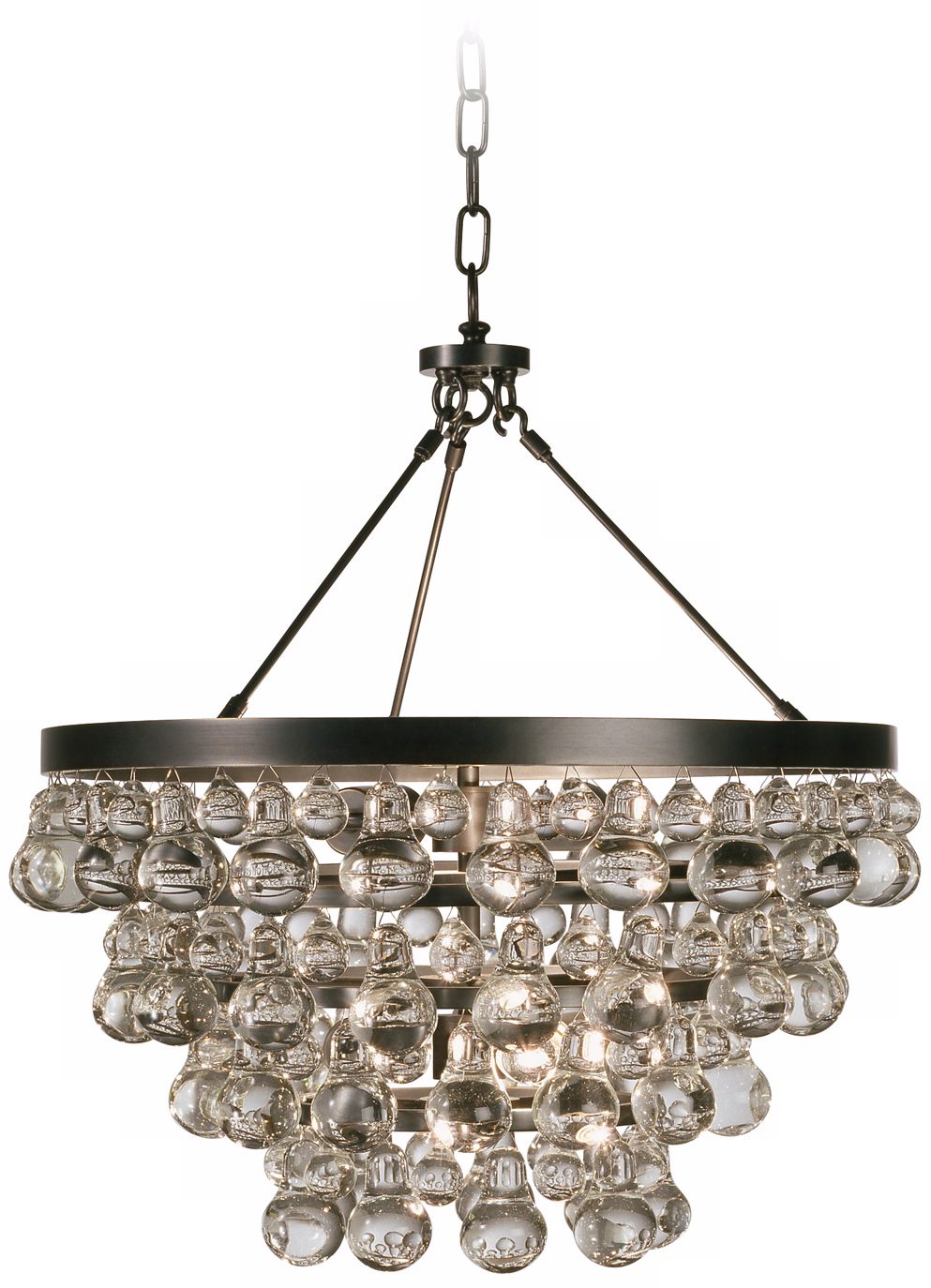 Robert Abbey Bling 20 1/2"W 4-Light Bronze Chandelier