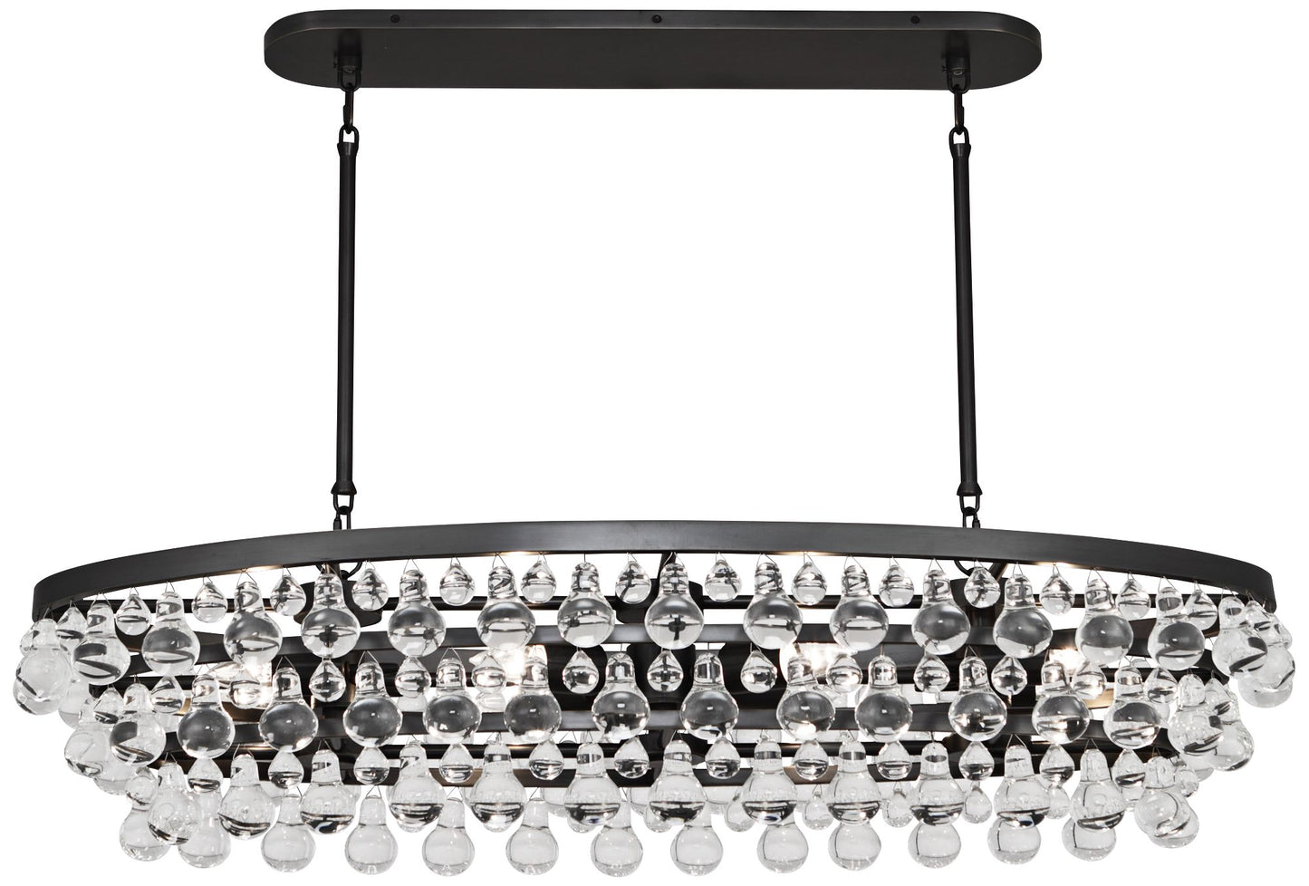 Robert Abbey Bling 42 3/4" Wide Bronze Oval Chandelier