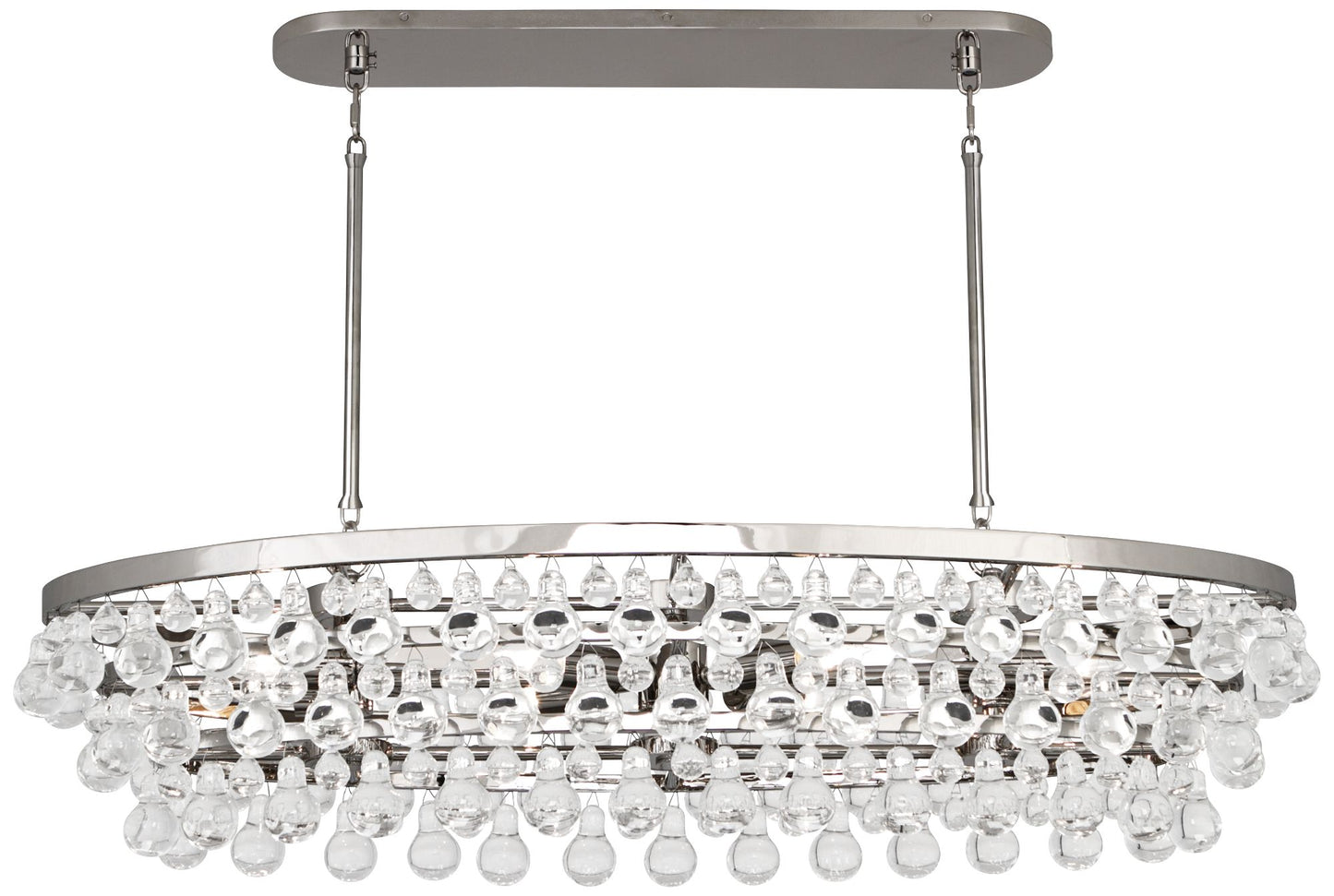 Robert Abbey Bling 42 3/4" Wide Nickel Oval Chandelier