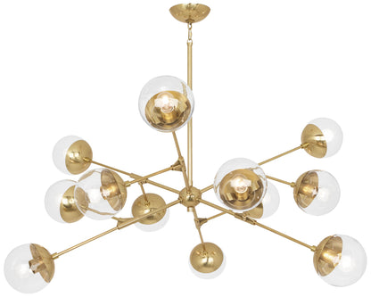 Robery Abbey Celeste 48" Wide Modern Brass Chandelier