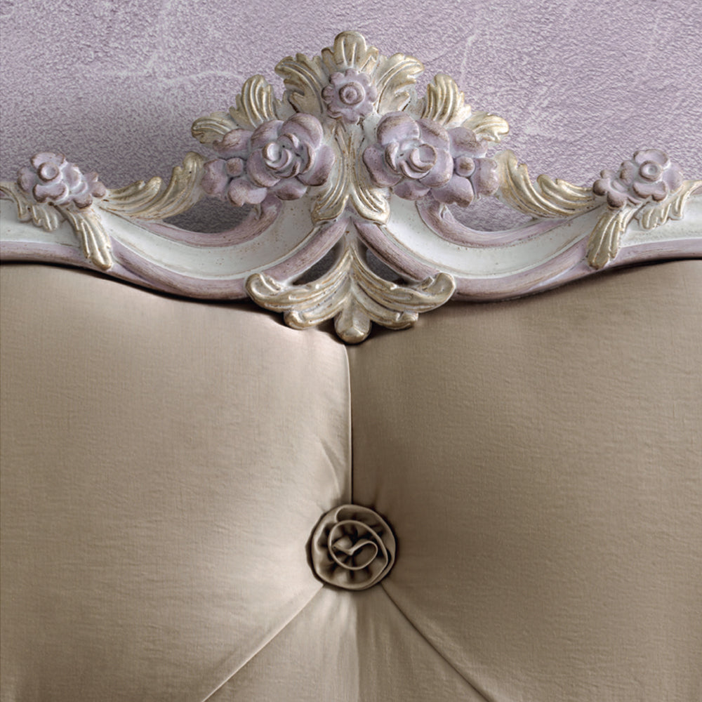 Rococo Style Button Upholstered Bed