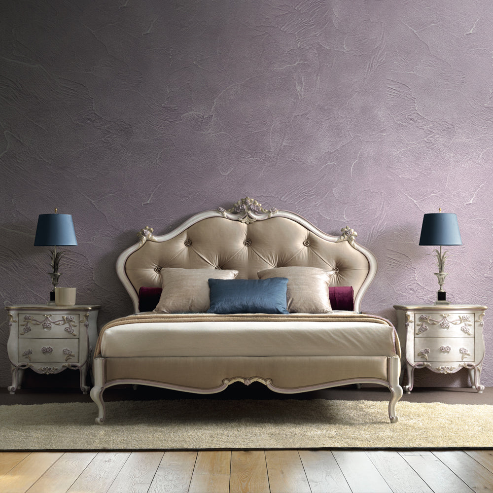 Rococo Style Button Upholstered Bed