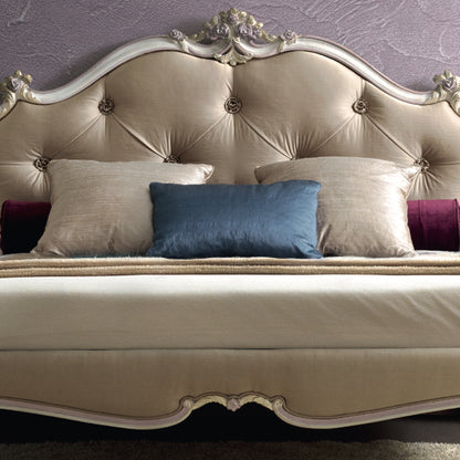 Rococo Style Button Upholstered Bed