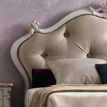 Rococo Style Button Upholstered Bed