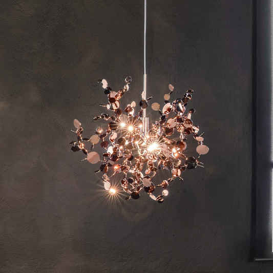 Italian Rose Gold Plated Designer Pendant Light