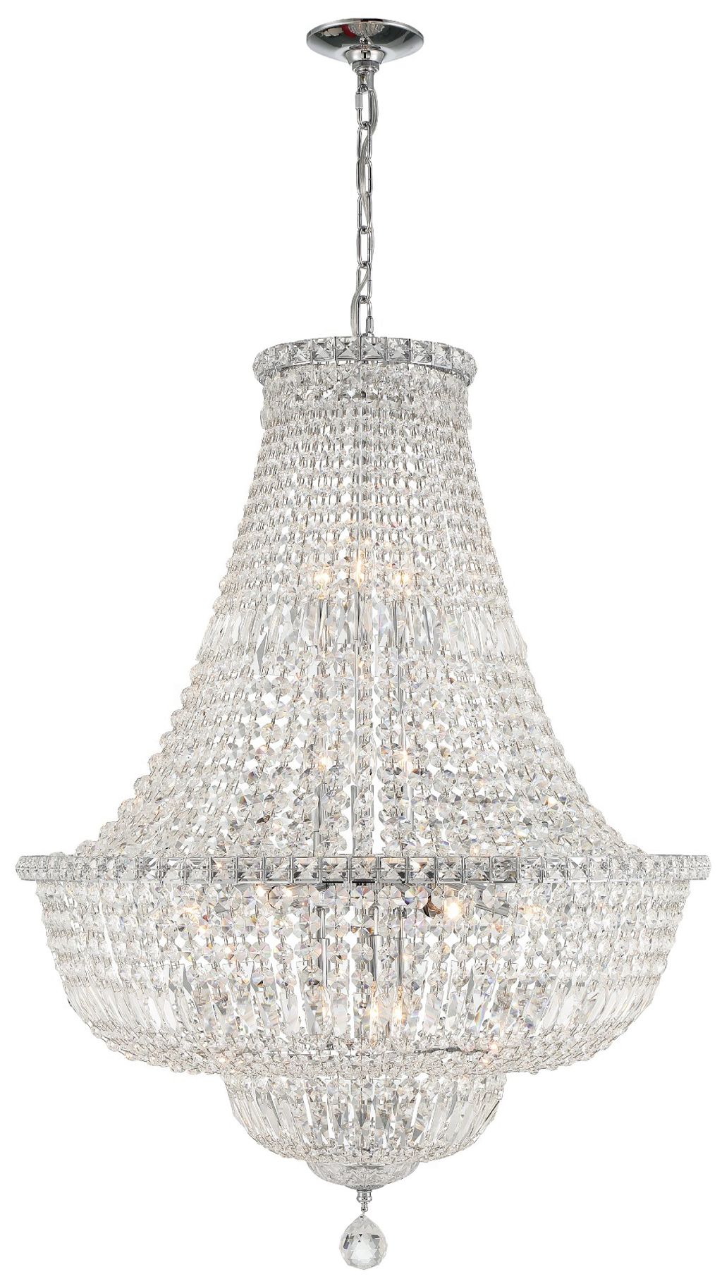 Roslyn 15 Light Polished Chrome Chandelier