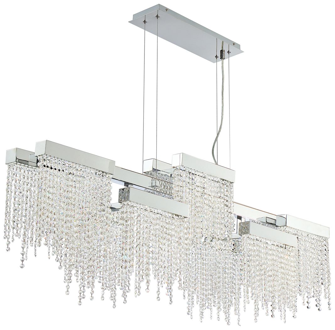 Rossi 51 1/4"W Chrome LED Kitchen Island Light Chandelier