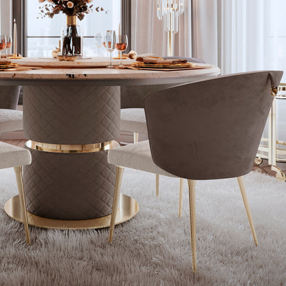 Marble Round Dining Table With Lazy Susan