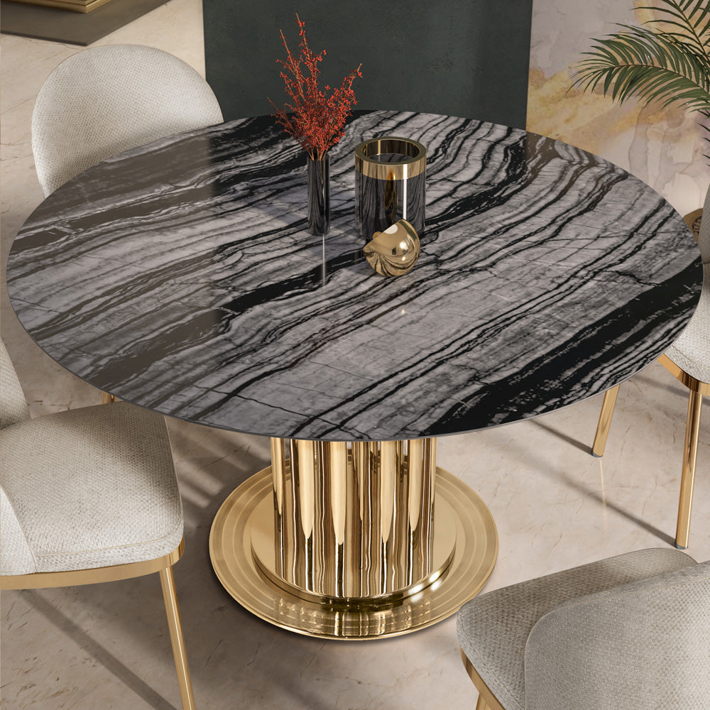 Round Marble Dining Table