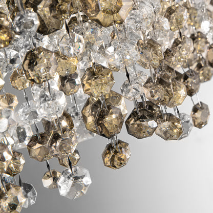 Round Matt Black Chandelier Ceiling Light