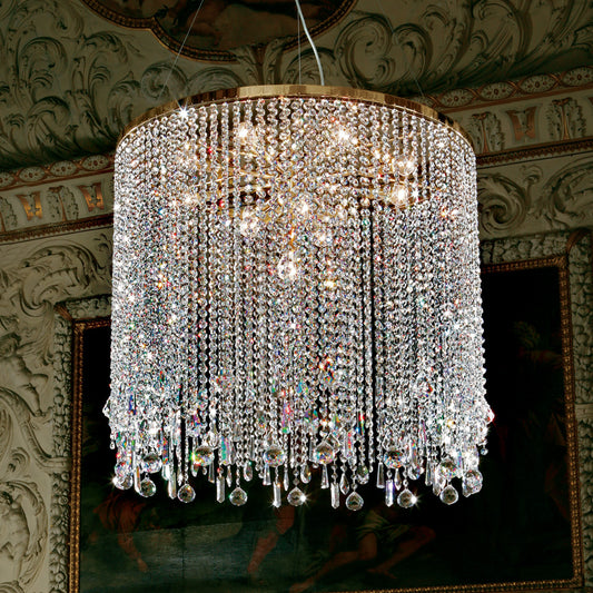 Round Crystal Chain Chandelier