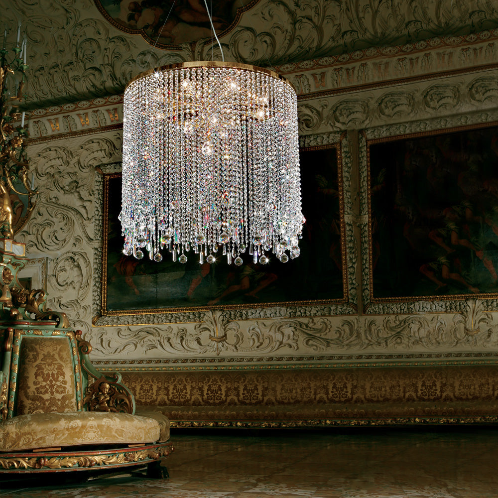 Round Crystal Chain Chandelier