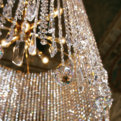 Round Crystal Chain Chandelier