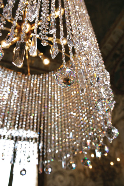 Round Crystal Chain Chandelier