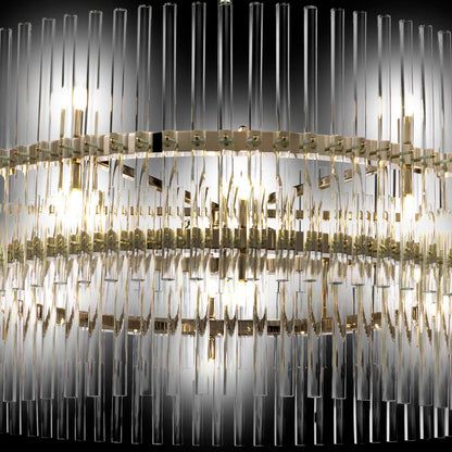 Round Tiered Glass Chandelier