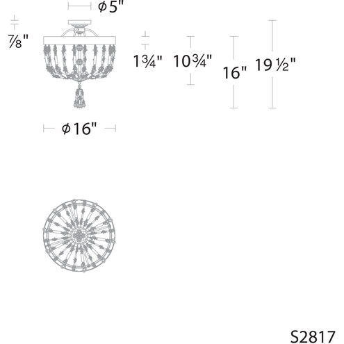 Schonbek Bali S2817 Semi-Flush Mount