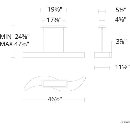 Schonbek Soleil S3548 Linear Pendant