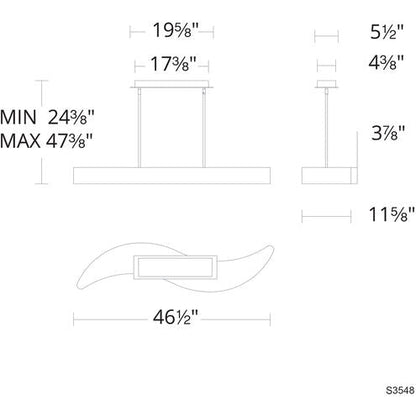 Schonbek Soleil S3548 Linear Pendant