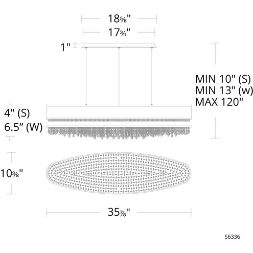 Schonbek Eclyptix LED S6336 Linear Pendant