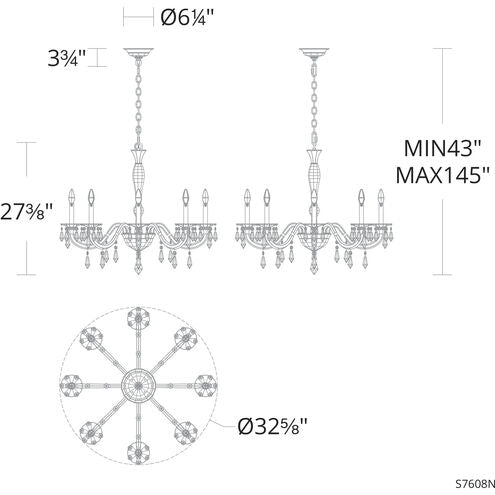 Schonbek Napoli S7608 Chandelier