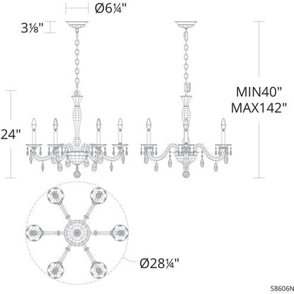 Schonbek San Marco S8606 Chandelier