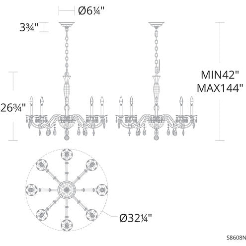 Schonbek San Marco S8608 Chandelier