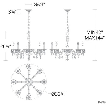 Schonbek San Marco S8608 Chandelier