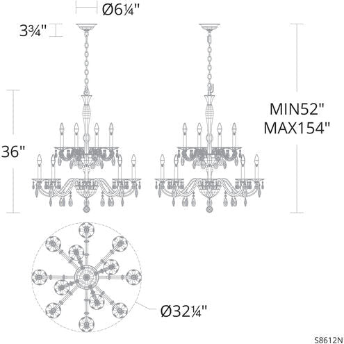 Schonbek San Marco S8612 Chandelier