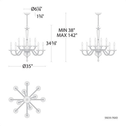 Schonbek Habsburg S9235 Chandelier