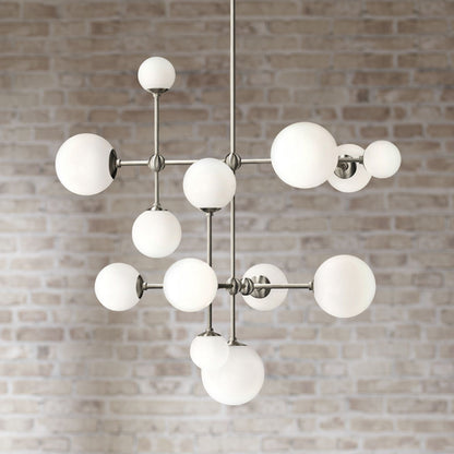 Sabon 29" Wide Satin Nickel Finish LED Modern Pendant Light