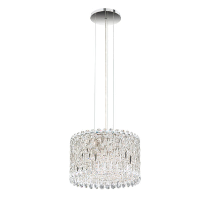Sarella 10"H x 15.5"W 8-Light Crystal Pendant in Polished Stainle